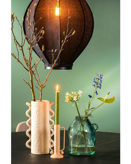 Pego Hanglamp - H73 x Ø54 cm - Linnen - Zwart