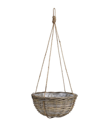 Marcia Plantenmand Hangend voor Buiten - H20 x Ø40 cm - Rotan - Grijs