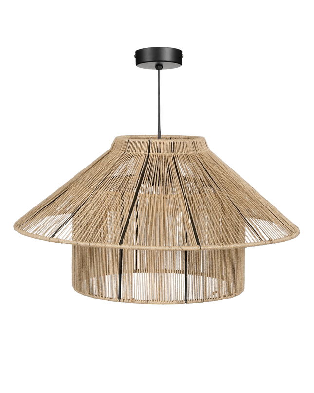 Elsa Hanglamp - H28 x Ø50 cm - Jute - Lichtbruin