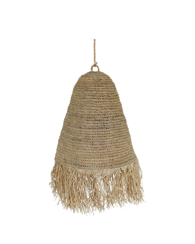 Raffialamp KALIMA | Geweven lampenkap | Hangende plafondlamp (3 maten)