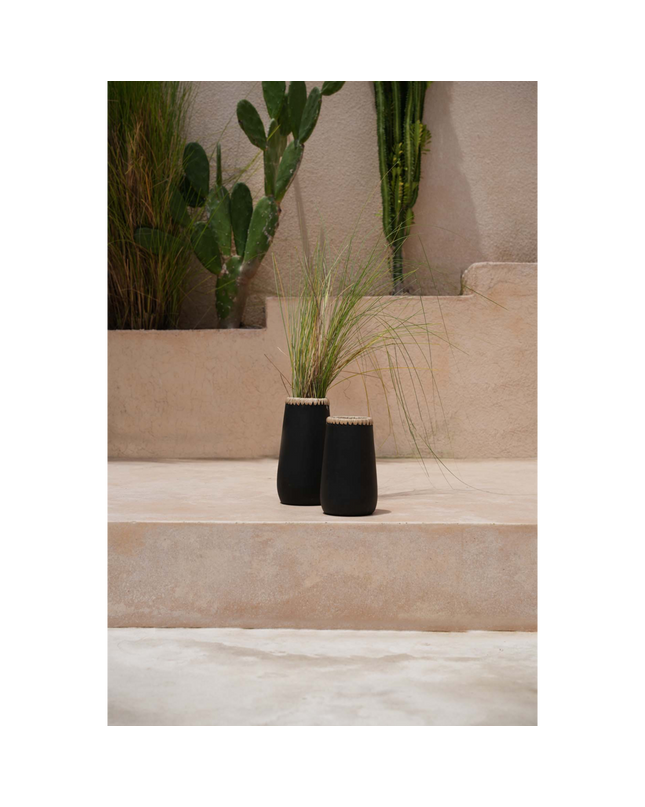The Sneaky Vase - Zwart Naturel - M