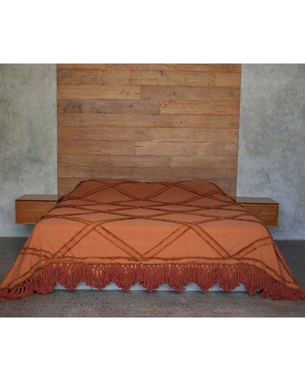 De Berber-bedsprei - Terracotta