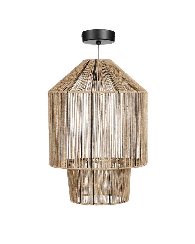 Elsa Hanglamp - H49 x Ø35 cm - Jute - Lichtbruin