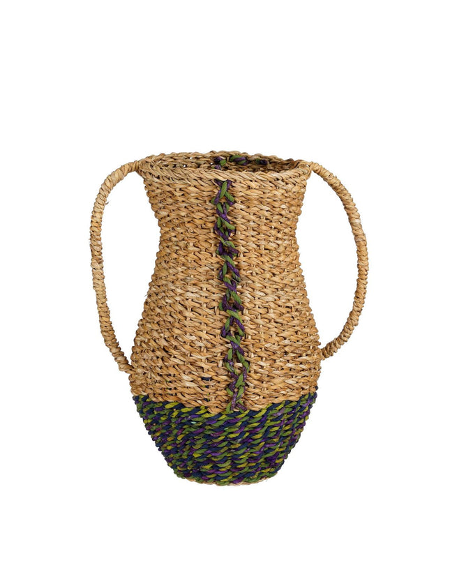 Cambridge Decoratieve Vaas - H35 x Ø23 cm - Zeegras - Groen