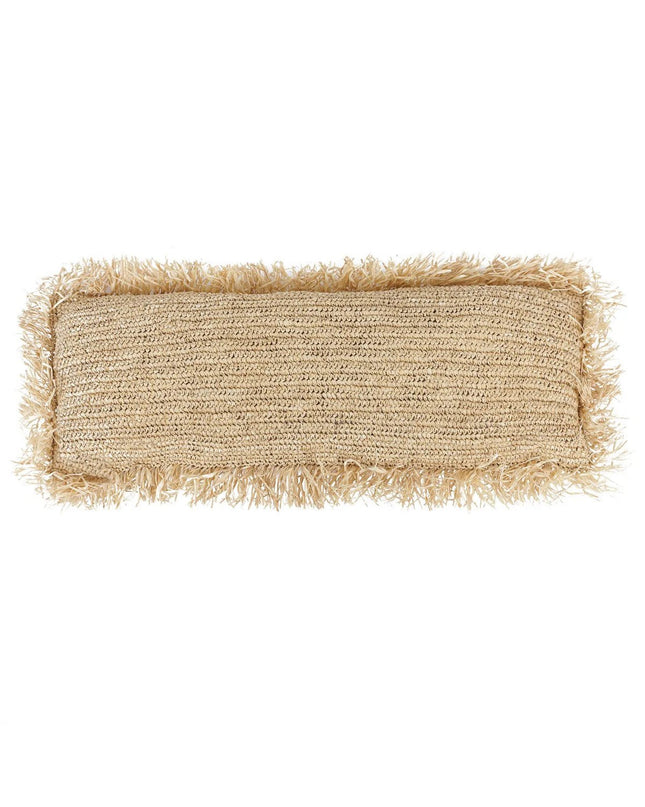 De Raffia Kussenhoes Rechthoekig - Naturel - 35x100