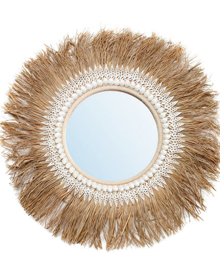 The Raffia Ginger Mirror - Naturel