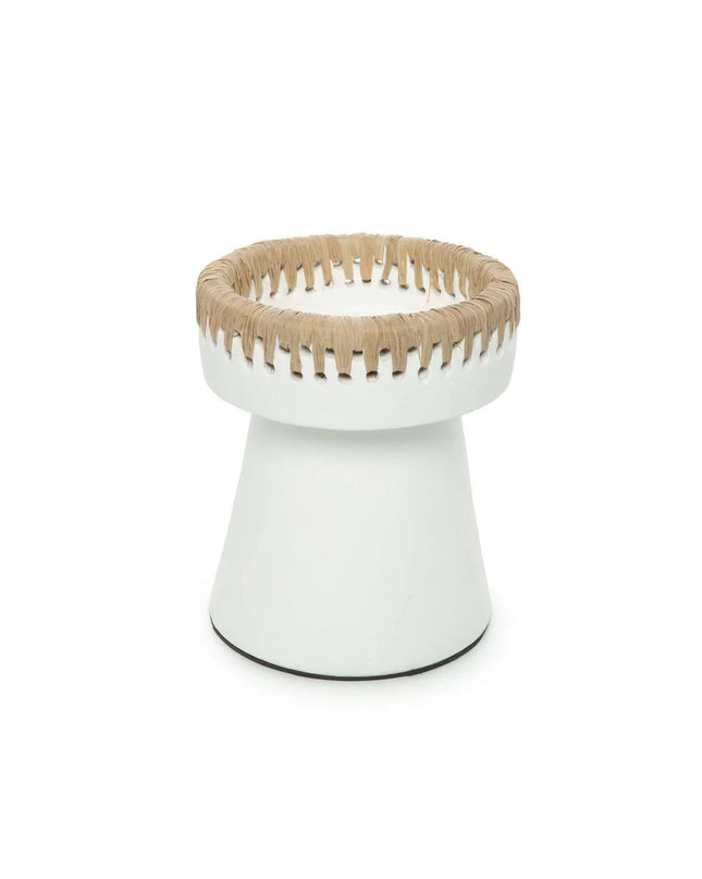 De Mooie Kaarsenhouder - Wit Naturel - M