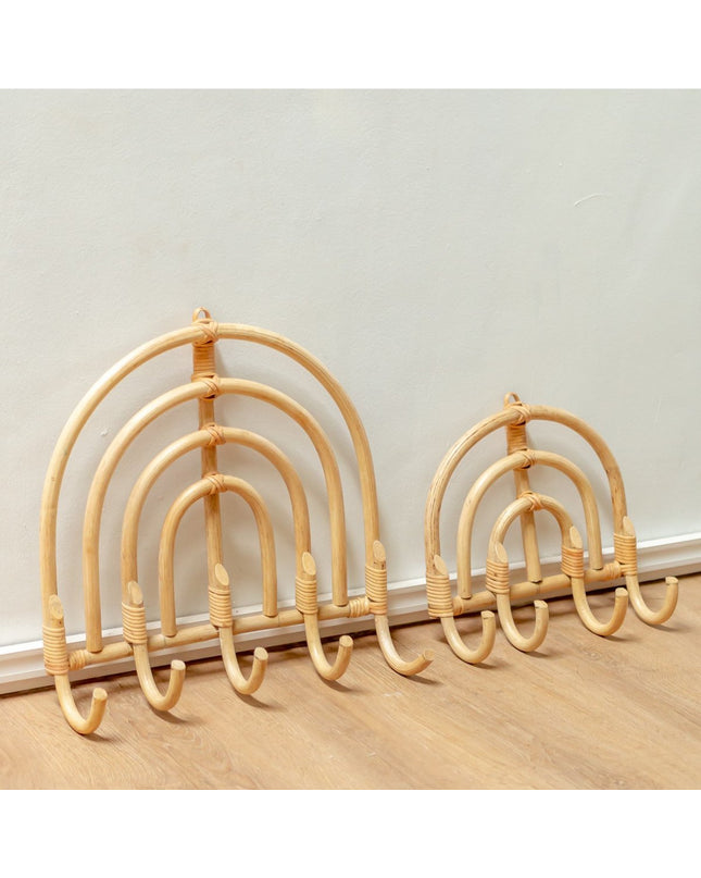 Rotan Kapstok Kapstokken Beige Wandhaken MAKU (2 maten)