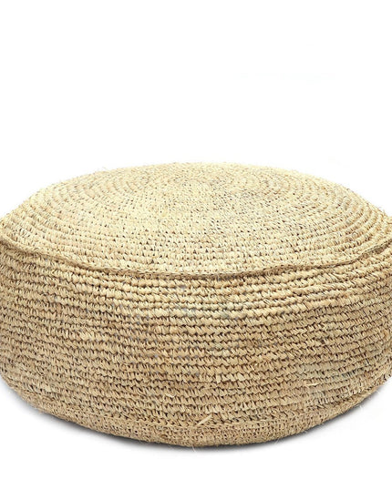 De Raffia Flores Poef - Naturel