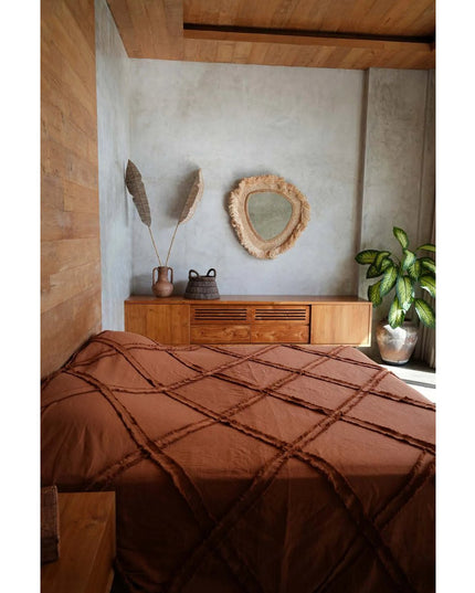 De Berber-bedsprei - Terracotta