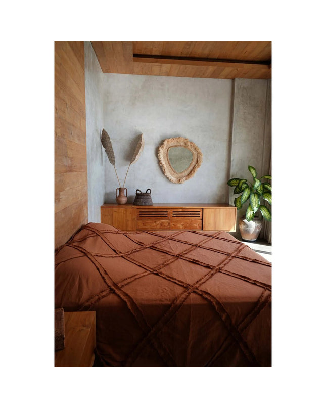 De Berber-bedsprei - Terracotta