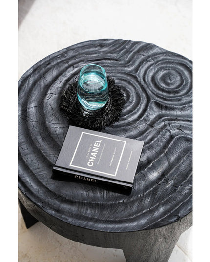 The Fringe Raffia Coaster - Zwart