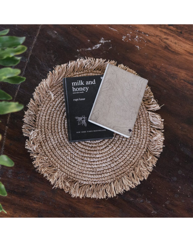 Placemat (set van 2,4 of 6) AMBON | Placemat van Raffia | 45 cm doorsnee
