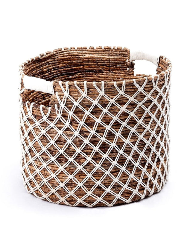 Opbergmand PURA | Plantenmand | Wasmand (wit) gemaakt van bananenvezel (3 maten)