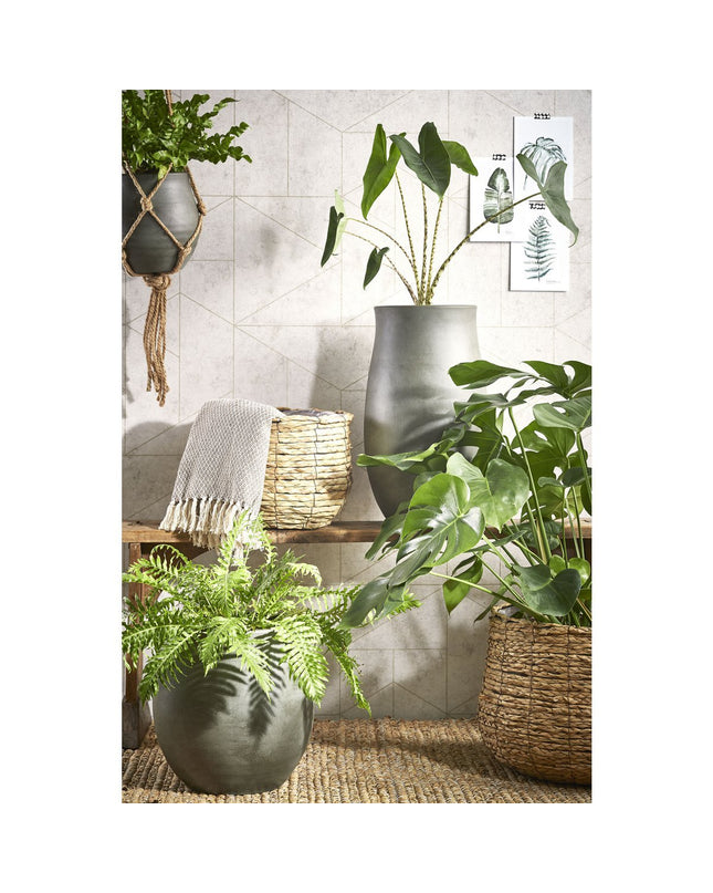 Avalon Plantenmand - H21 x Ø18 cm - Zeegras - Lichtbruin