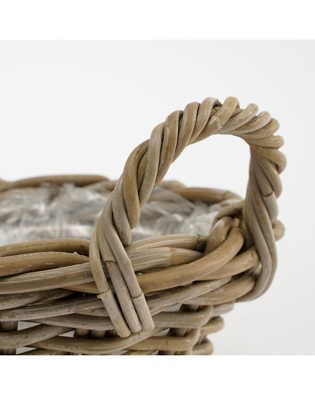 Marcia Plantenmand voor Buiten - H18 x Ø43 cm - Rotan - Grijs