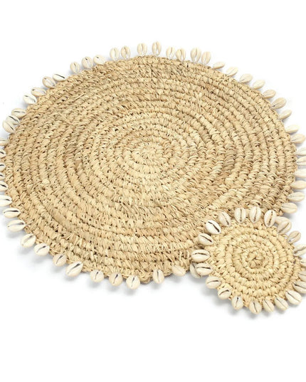 De Raffia Schelp Placemat - Natuurlijk
