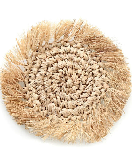 The Fringe Raffia Coaster - Natural