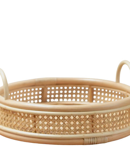 Dienblad Neira - Rotan - Beige - Rond Ø40 cm