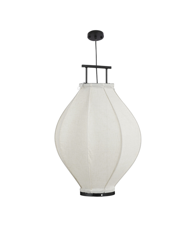 Pego Hanglamp - H73 x Ø54 cm - Linnen - Off White