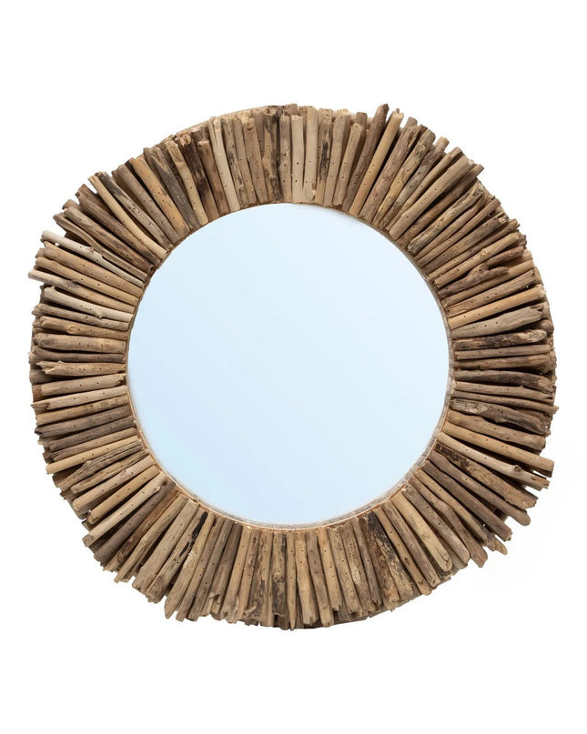 De Driftwood Halo Spiegel - Naturel - M