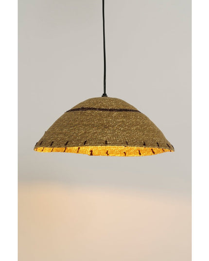 Joulz Hanglamp - H16 x Ø36 cm - Jute - Lichtbruin