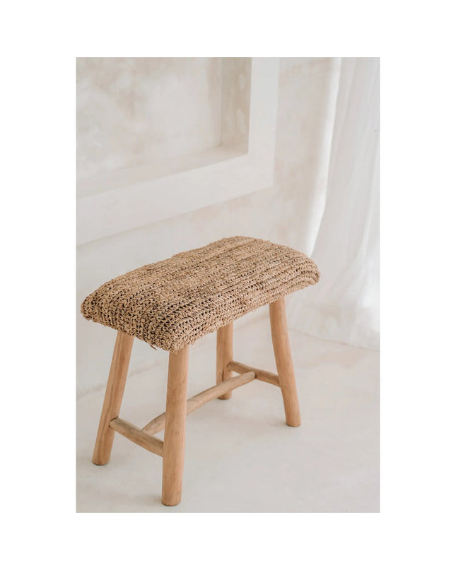 De Raffia Bench - natuurlijk