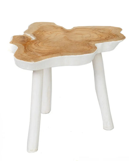 De organische bijzettafel - natuurlijk wit