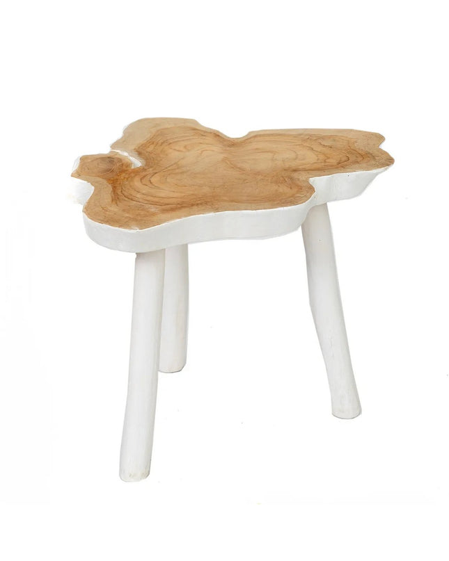 De organische bijzettafel - natuurlijk wit