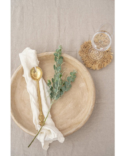 The Fringe Raffia Coaster - Natural