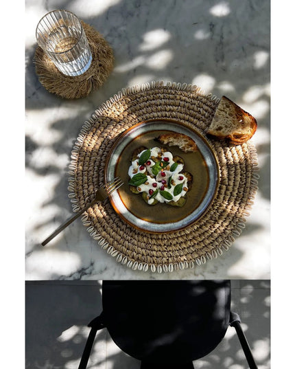 De Raffia Schelp Placemat - Natuurlijk