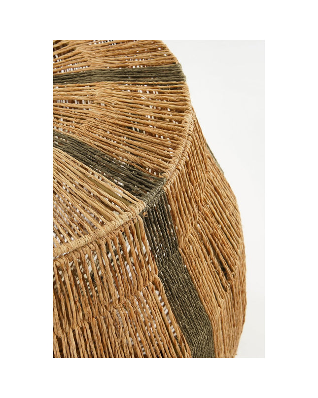 Liliano Mand - Set van 2 - H48 x Ø50 cm - Jute - Donkergroen