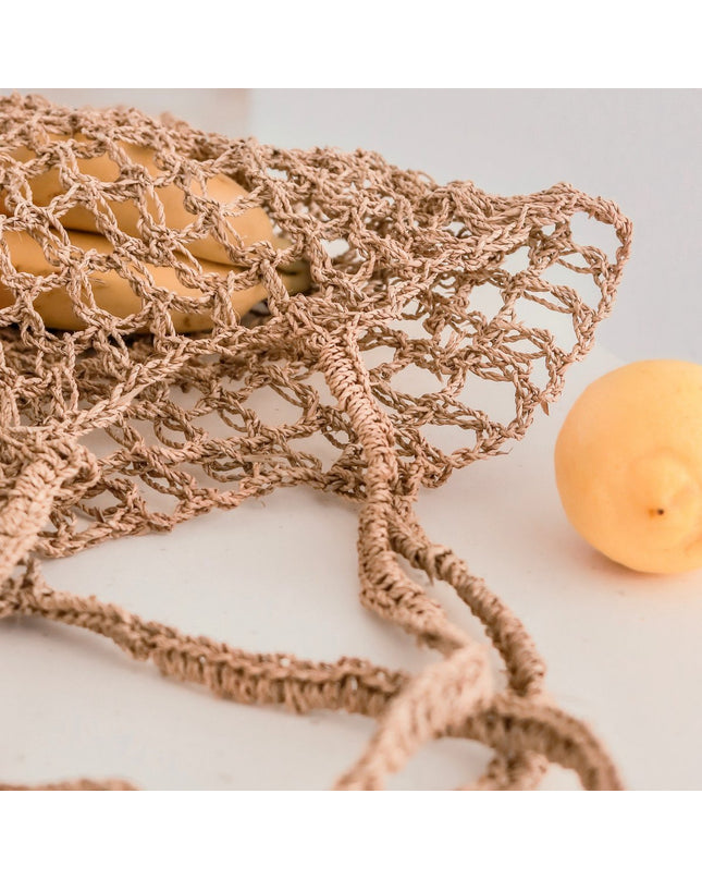 Tas van raffiakoord | Handgeweven herbruikbare boodschappentas CANANG