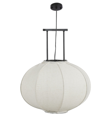 Pego Hanglamp - H55 x Ø50 cm - Linnen - Off White