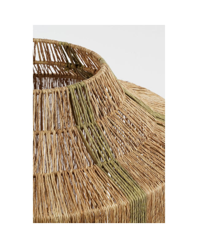 Liliano Lantaarn - H36 x Ø30 cm - Jute - Donkergroen