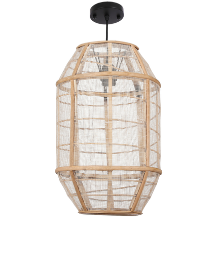 Pella Hanglamp - H46 x Ø29 cm - Linnen - Beige