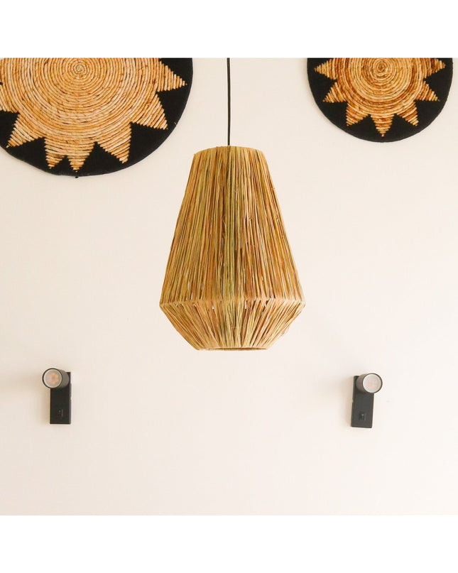 Lampenkap Plafondlamp Pendel rond ENDAH gemaakt van Raffia