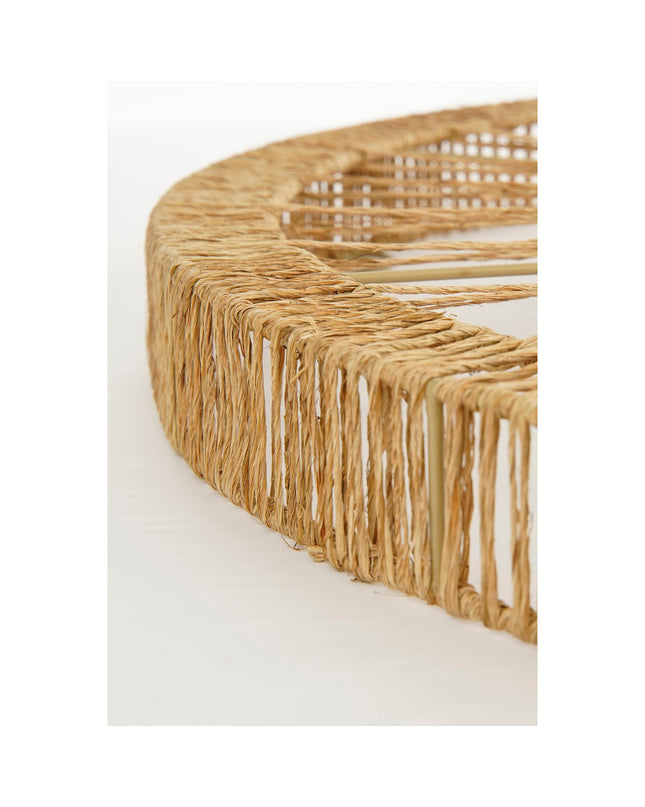 Ludy Wandspiegel - H5 x Ø60 cm - Jute - Lichtbruin