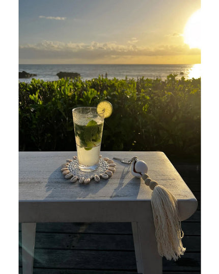 De Seagrass Shell Coaster - Wit