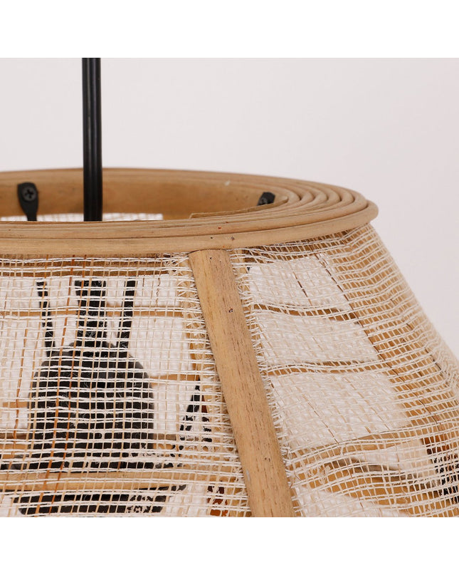Pella Hanglamp - H46 x Ø29 cm - Linnen - Beige