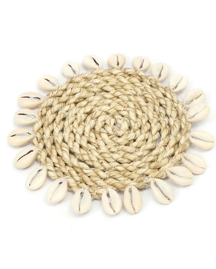De Seagrass Shell Coaster - Natural