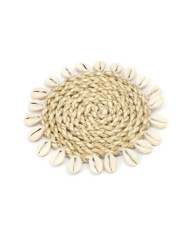 De Seagrass Shell Coaster - Natural