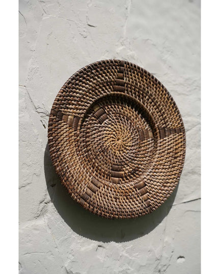 The Jasmine Bord - Bruin/zwart - Rotan - 30x30 cm (S)