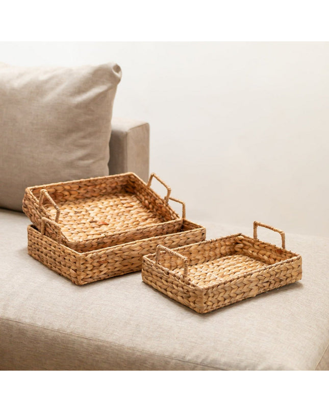 Dienblad Besakih - Waterhyacint - Beige
