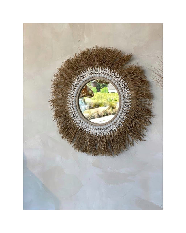 The Raffia Ginger Mirror - Naturel