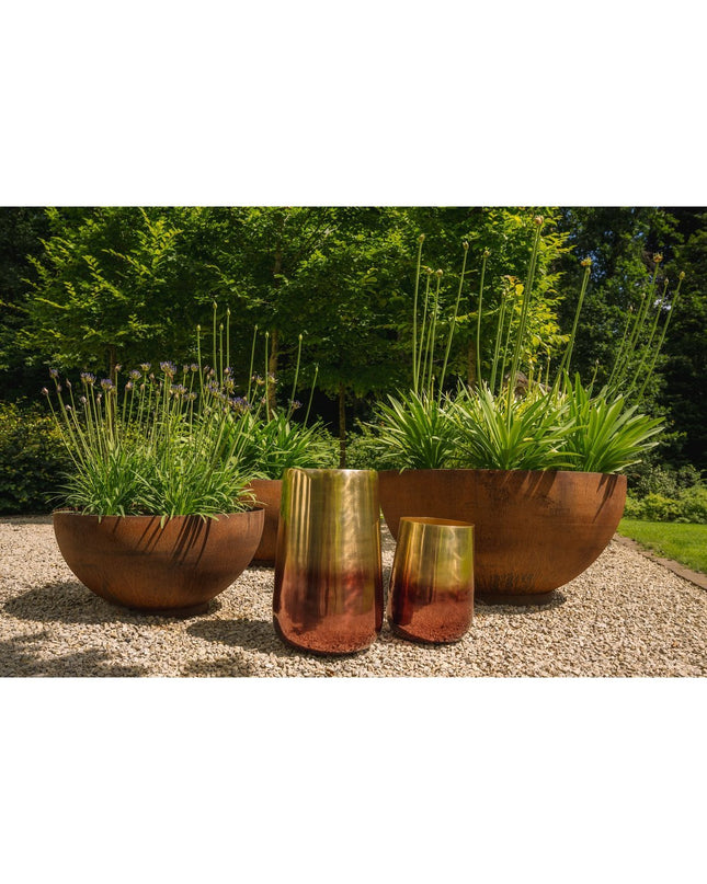 De tweekleurige messing plantenbak - Messing - XL