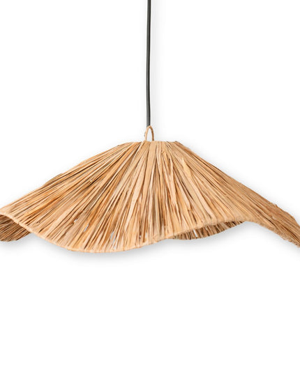 Boho lampenkap – grote raffia plafondlamp – natuurlijke hanglamp – handgemaakte plafondlamp gemaakt van raffia TAMPAH (Ø 53 cm)