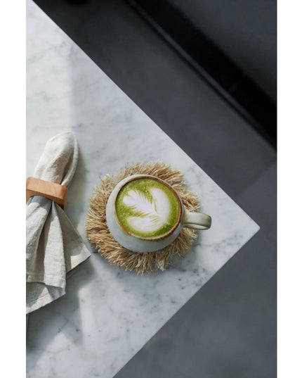 The Fringe Raffia Coaster - Natural