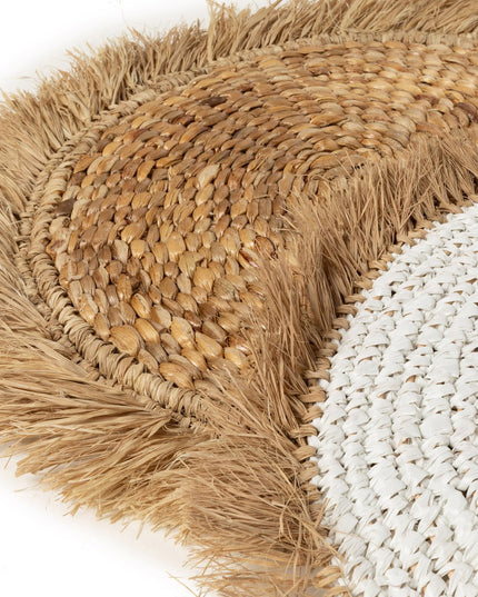De Waterhyacint Raffia Placemat - Wit Naturel