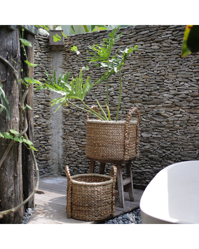 Plant | Mand Opbergmand | Wasmand CANGGU gemaakt van waterhyacint (3 maten)
